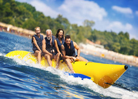 Banana Boat ride Dubai tour by Instasky Tourism